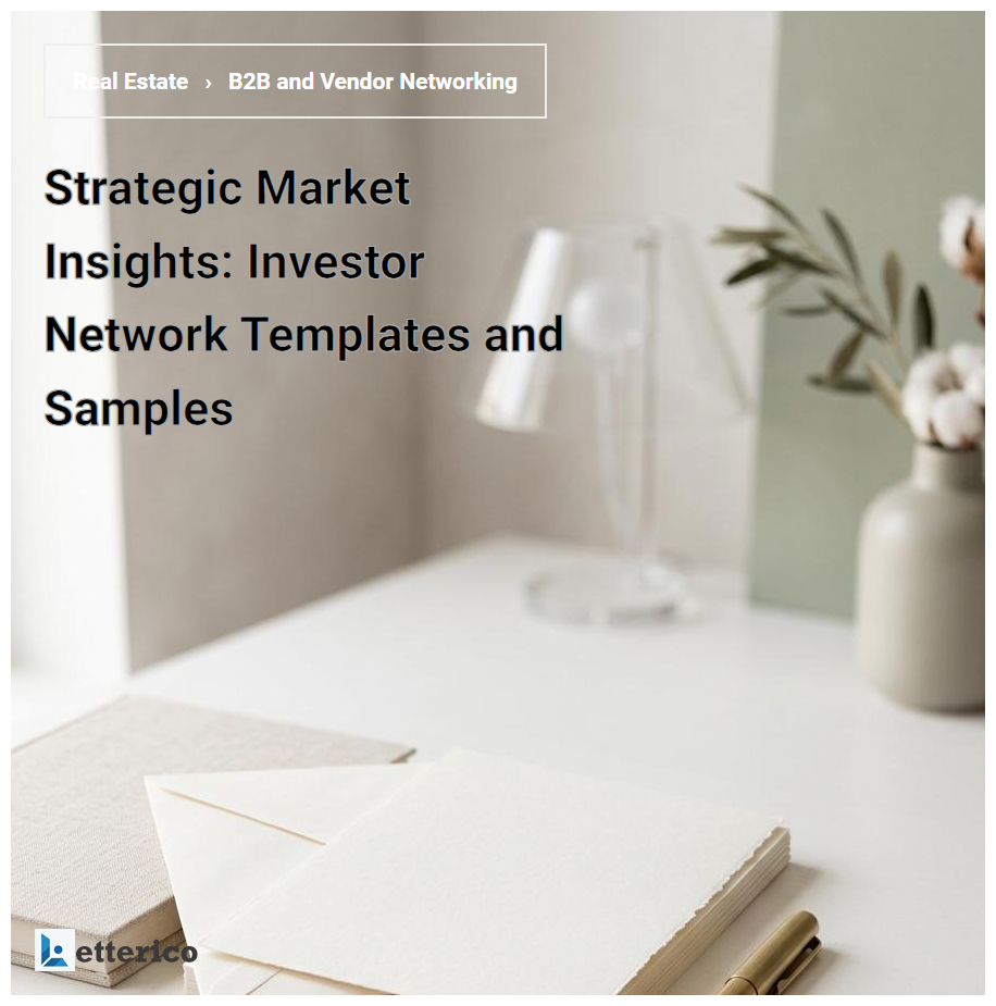 Strategic Market Insights: Investor Network Templates and Samples