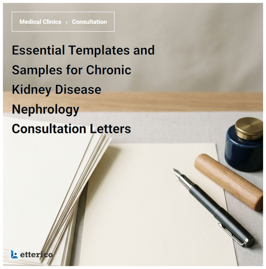 Essential Templates and Samples for Chronic Kidney Disease Nephrology Consultation Letters