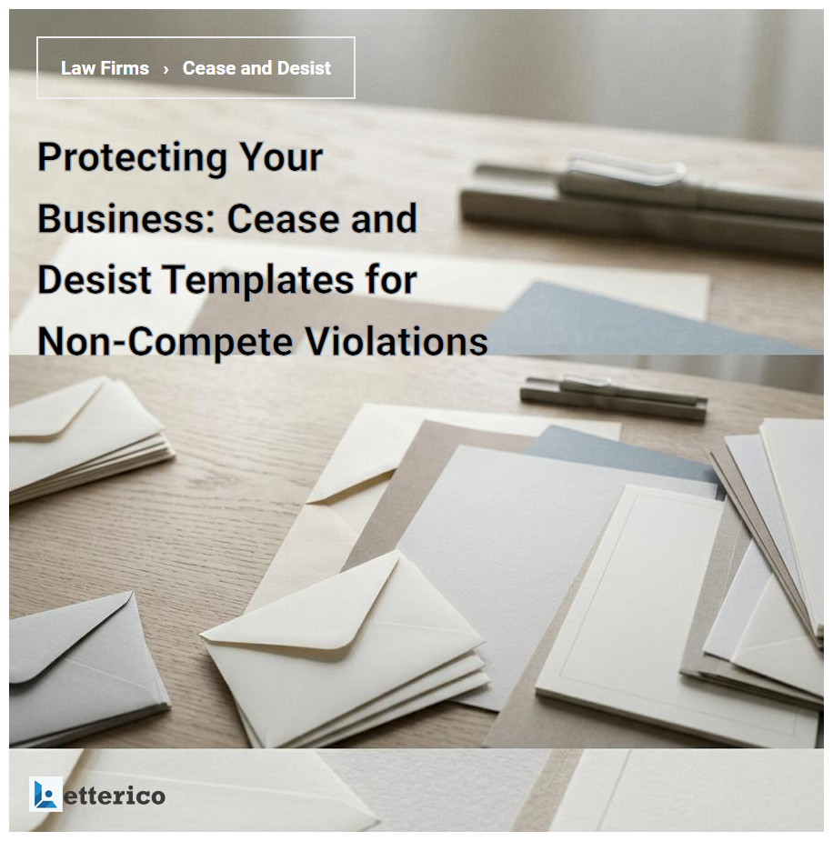 Protecting Your Business: Cease and Desist Templates for Non-Compete Violations