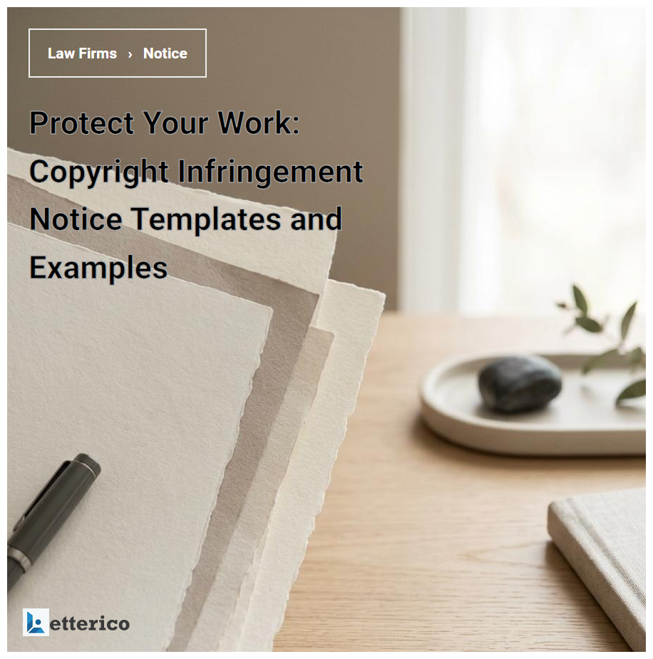 Protect Your Work: Copyright Infringement Notice Templates and Examples