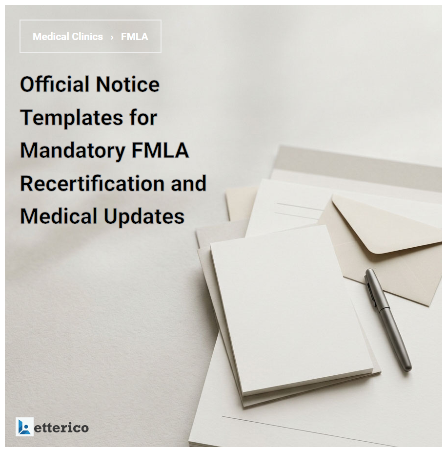 Official Notice Templates for Mandatory FMLA Recertification and Medical Updates