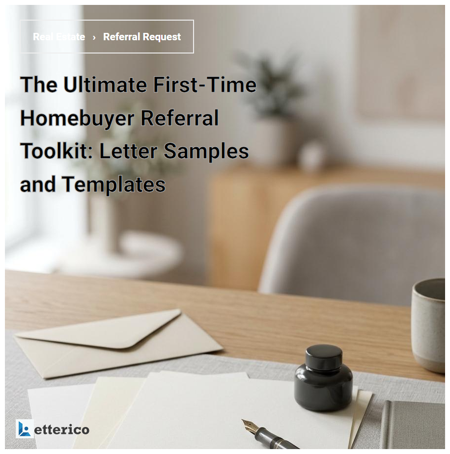 The Ultimate First-Time Homebuyer Referral Toolkit: Letter Samples and Templates