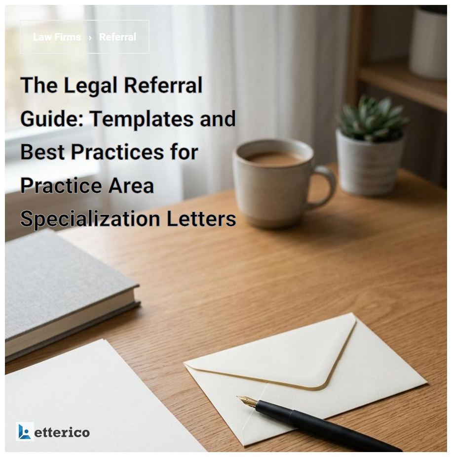 The Legal Referral Guide: Templates and Best Practices for Practice Area Specialization Letters
