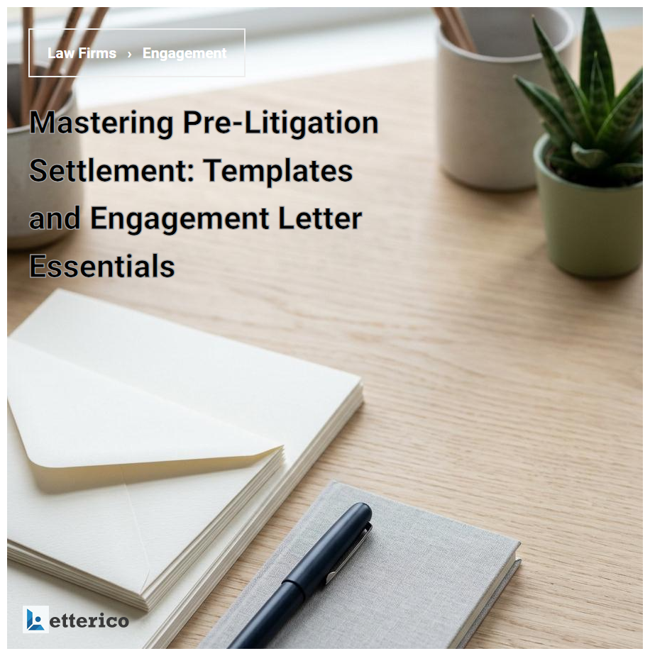 Mastering Pre-Litigation Settlement: Templates and Engagement Letter Essentials