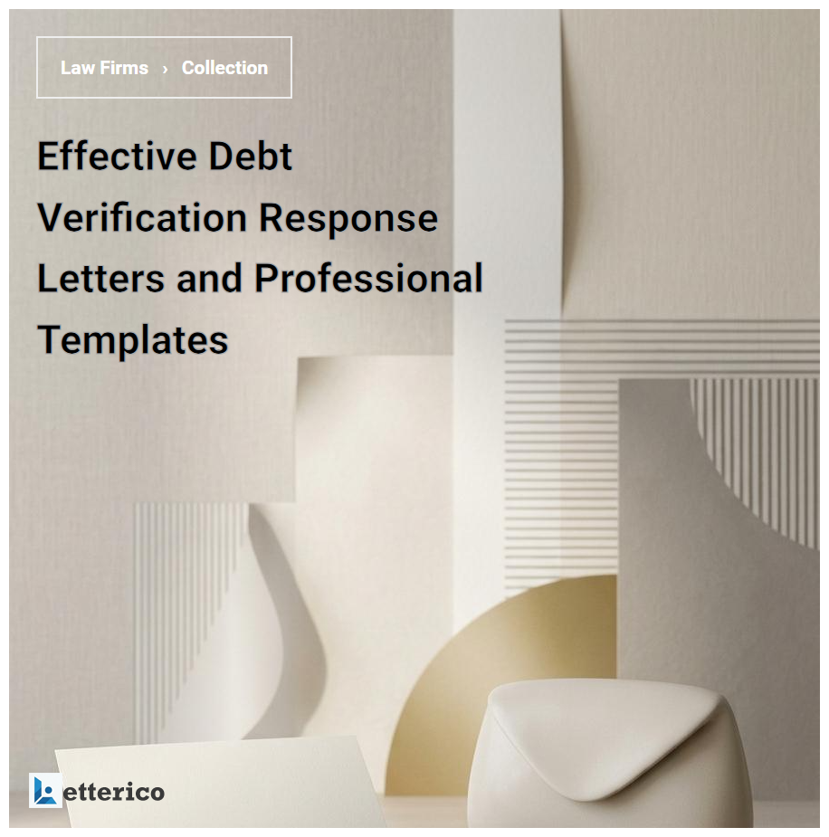 Effective Debt Verification Response Letters and Professional Templates