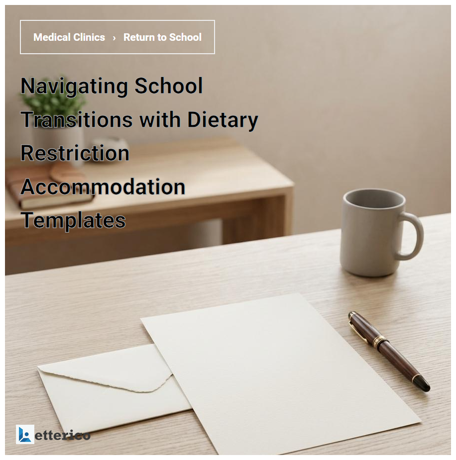 Navigating School Transitions with Dietary Restriction Accommodation Templates