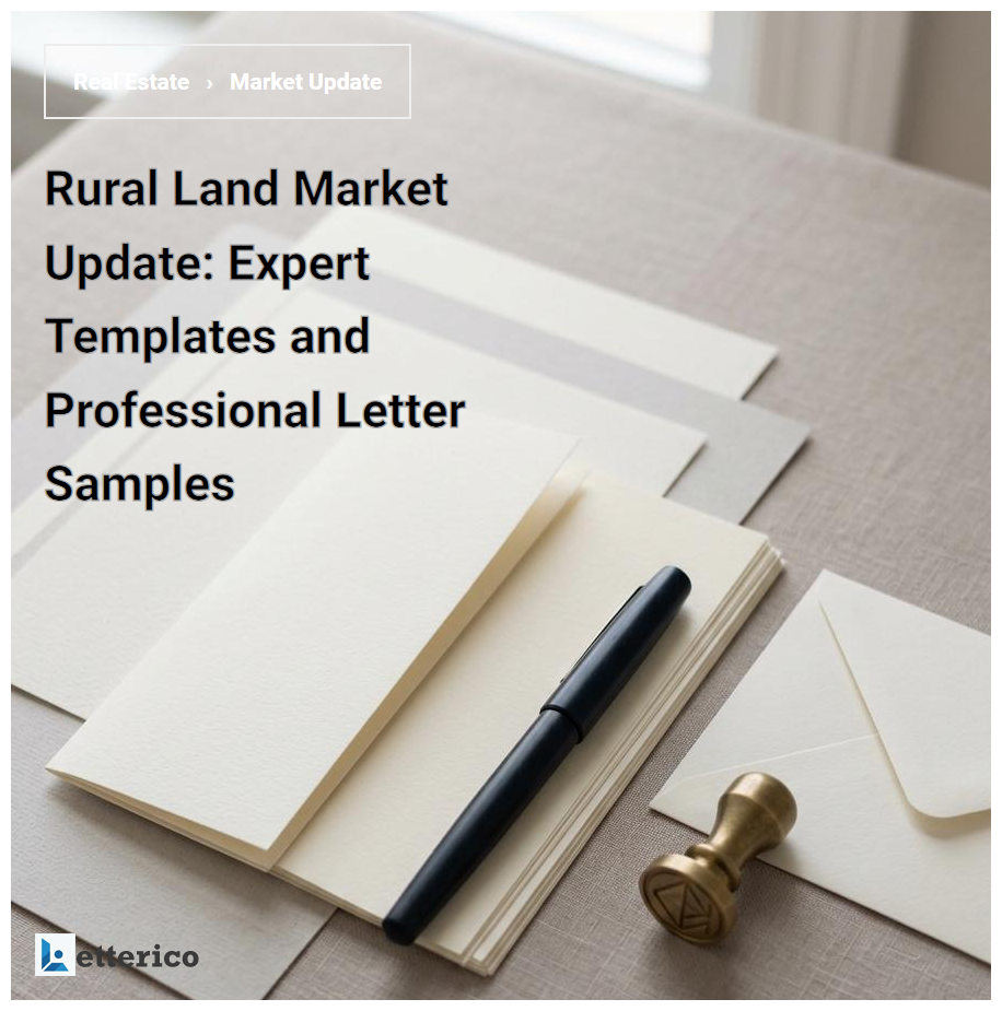 Rural Land Market Update: Expert Templates and Professional Letter Samples