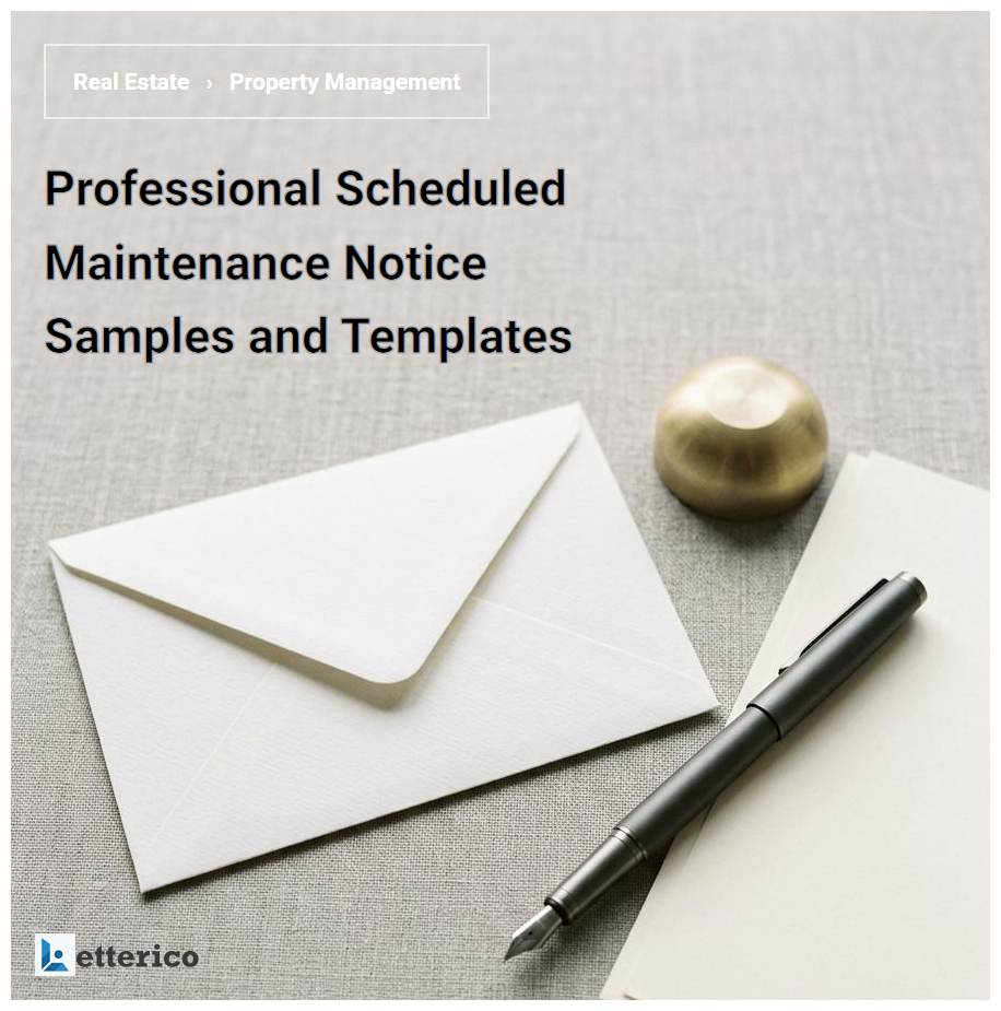 Professional Scheduled Maintenance Notice Samples and Templates