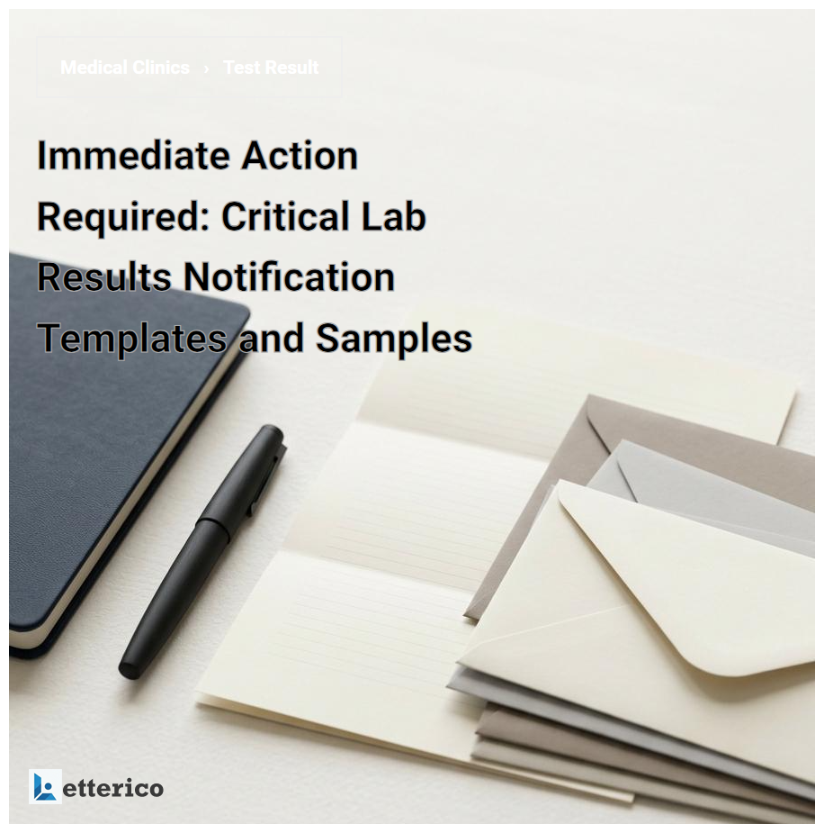 Immediate Action Required: Critical Lab Results Notification Templates and Samples