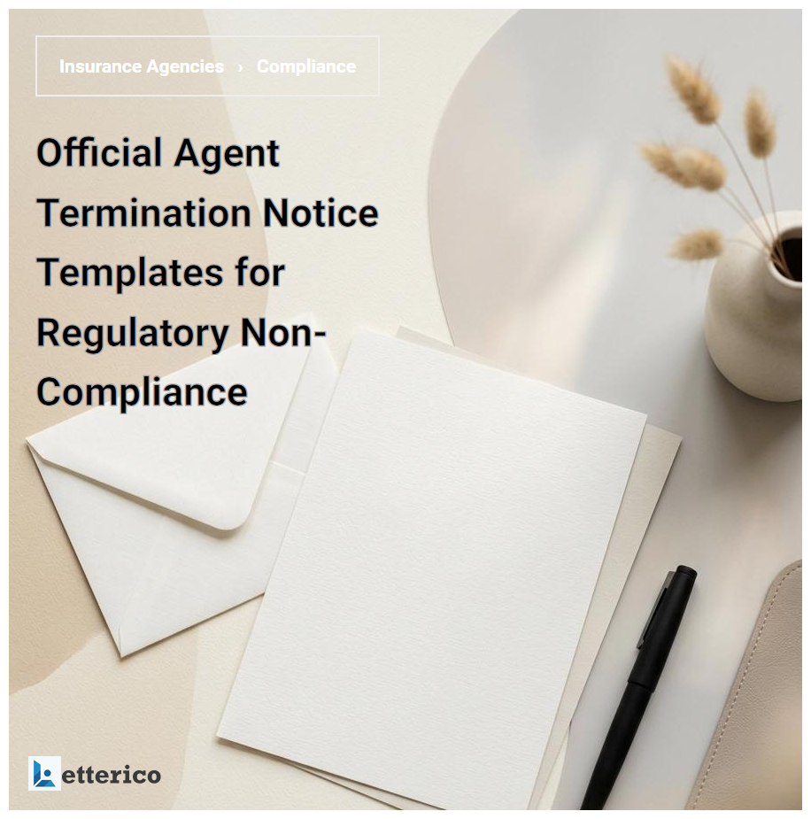 Official Agent Termination Notice Templates for Regulatory Non-Compliance