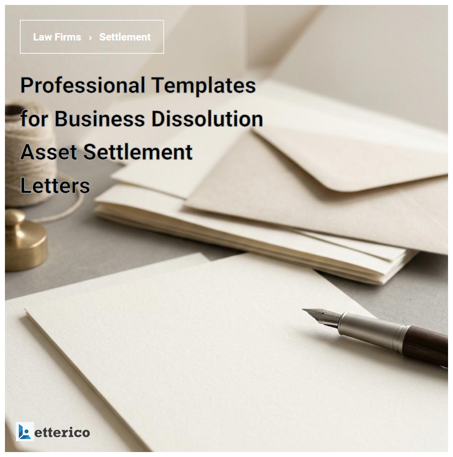 Professional Templates for Business Dissolution Asset Settlement Letters