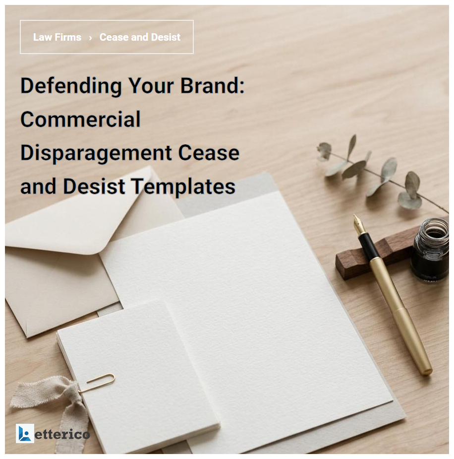 Defending Your Brand: Commercial Disparagement Cease and Desist Templates