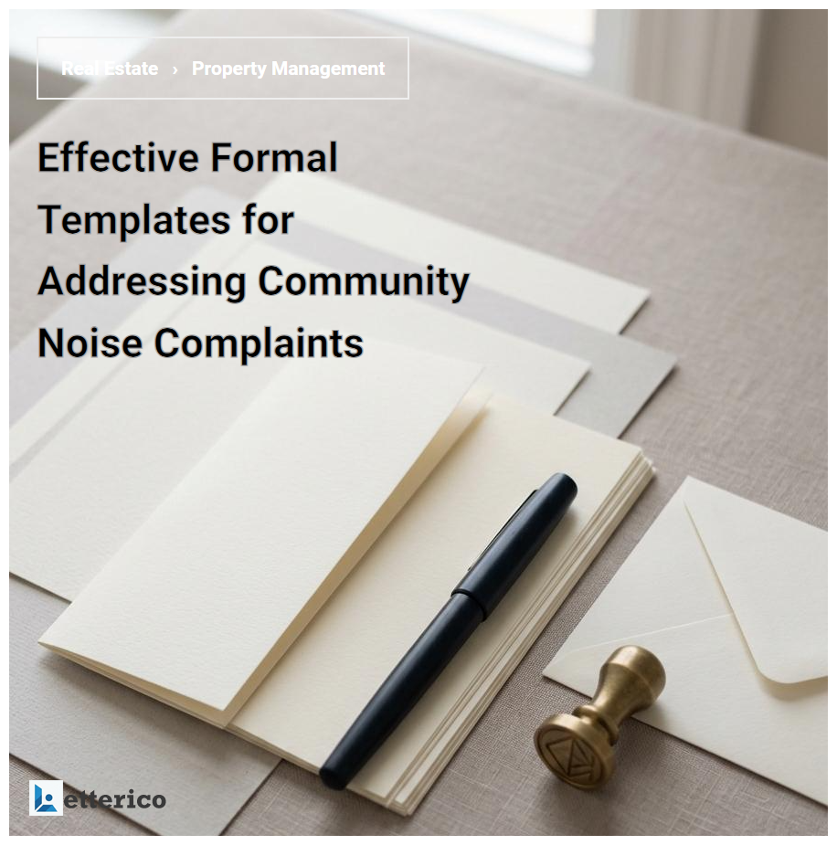 Effective Formal Templates for Addressing Community Noise Complaints