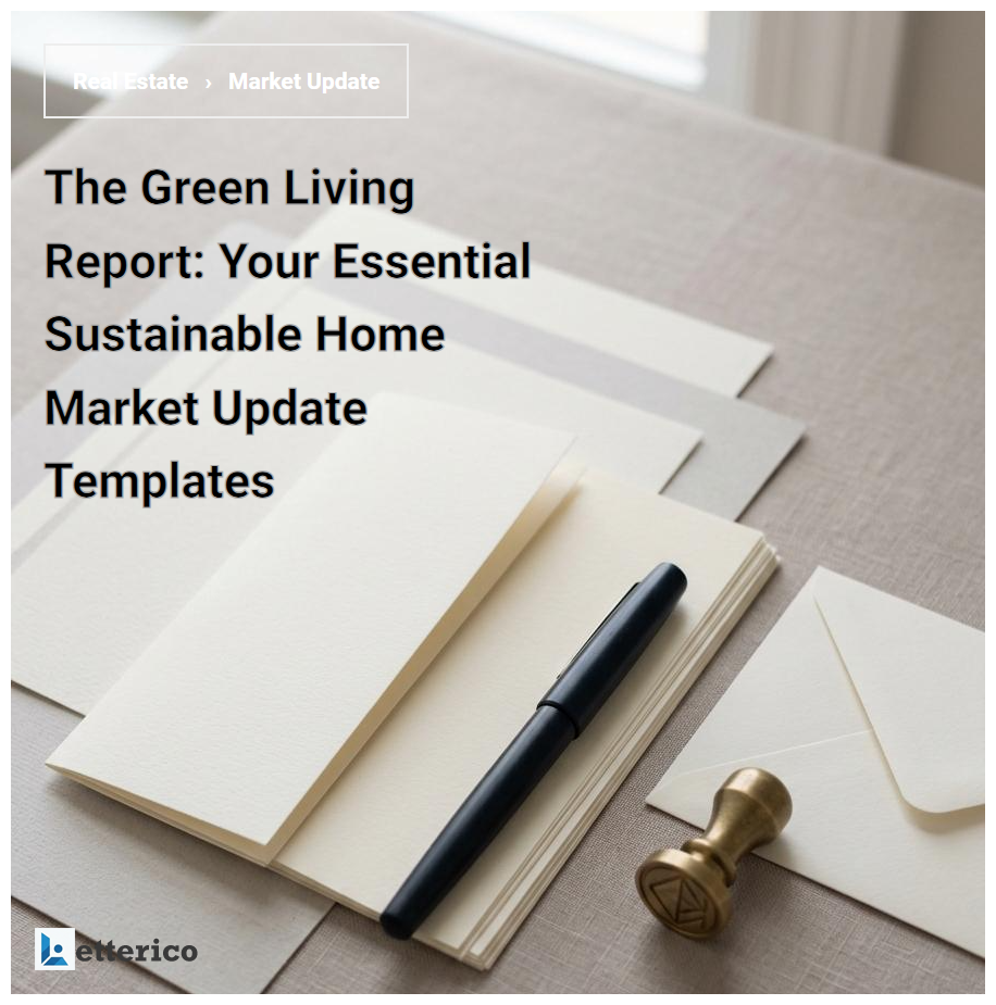 The Green Living Report: Your Essential Sustainable Home Market Update Templates