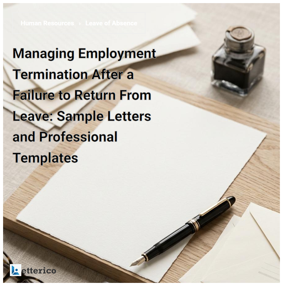 Managing Employment Termination After a Failure to Return From Leave: Sample Letters and Professional Templates