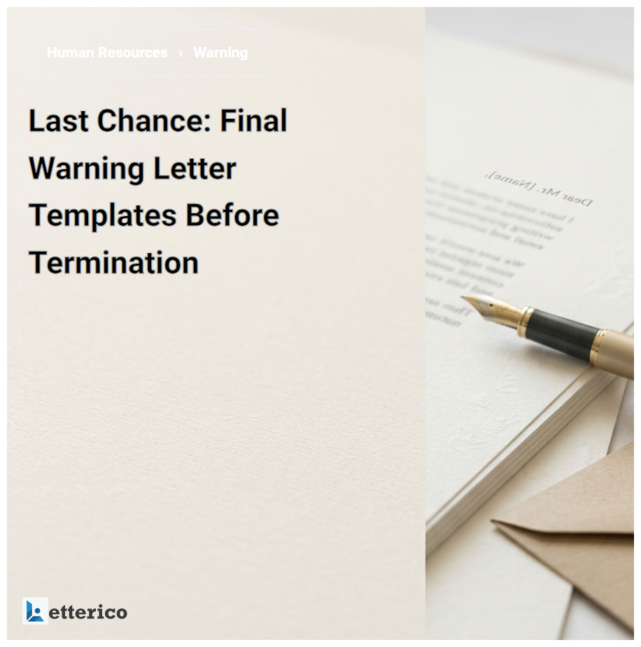 Last Chance: Final Warning Letter Templates Before Termination