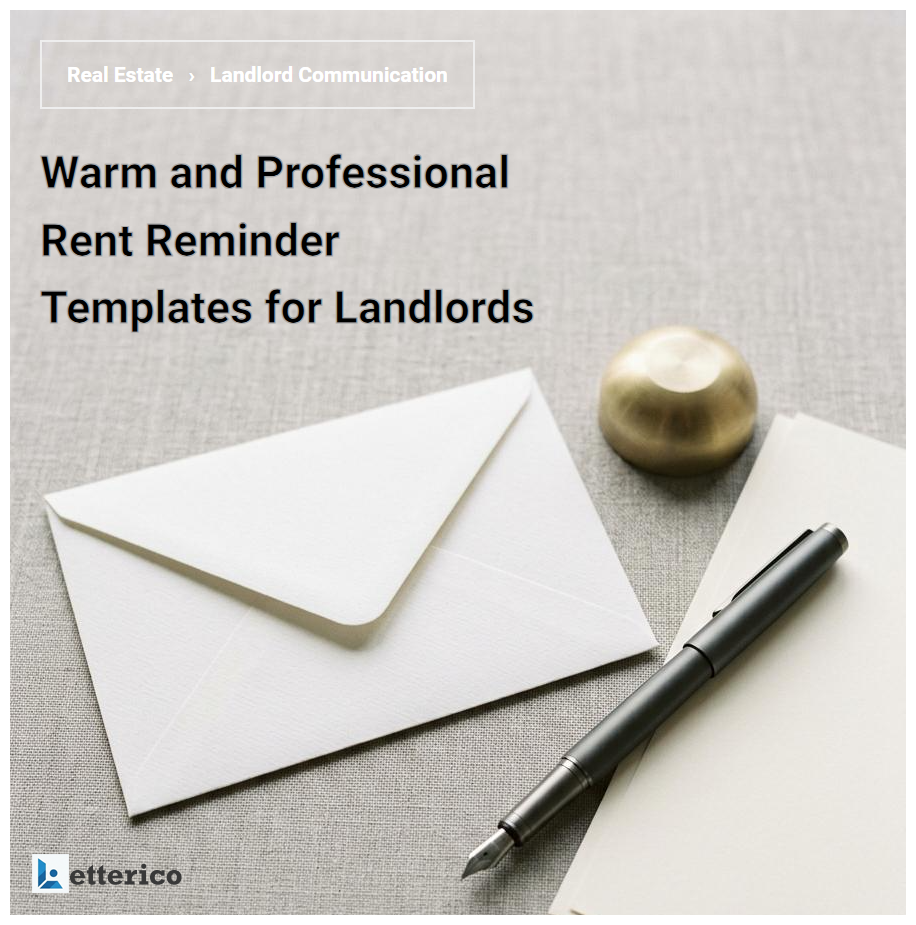 Warm and Professional Rent Reminder Templates for Landlords