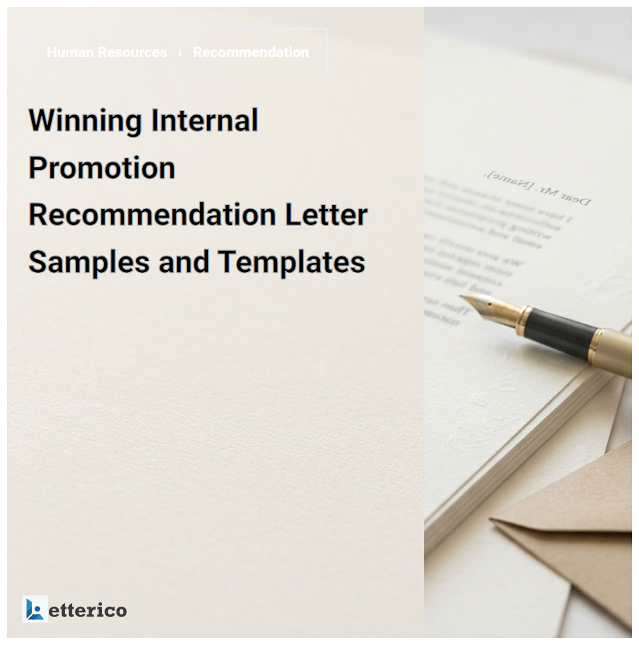 Winning Internal Promotion Recommendation Letter Samples and Templates