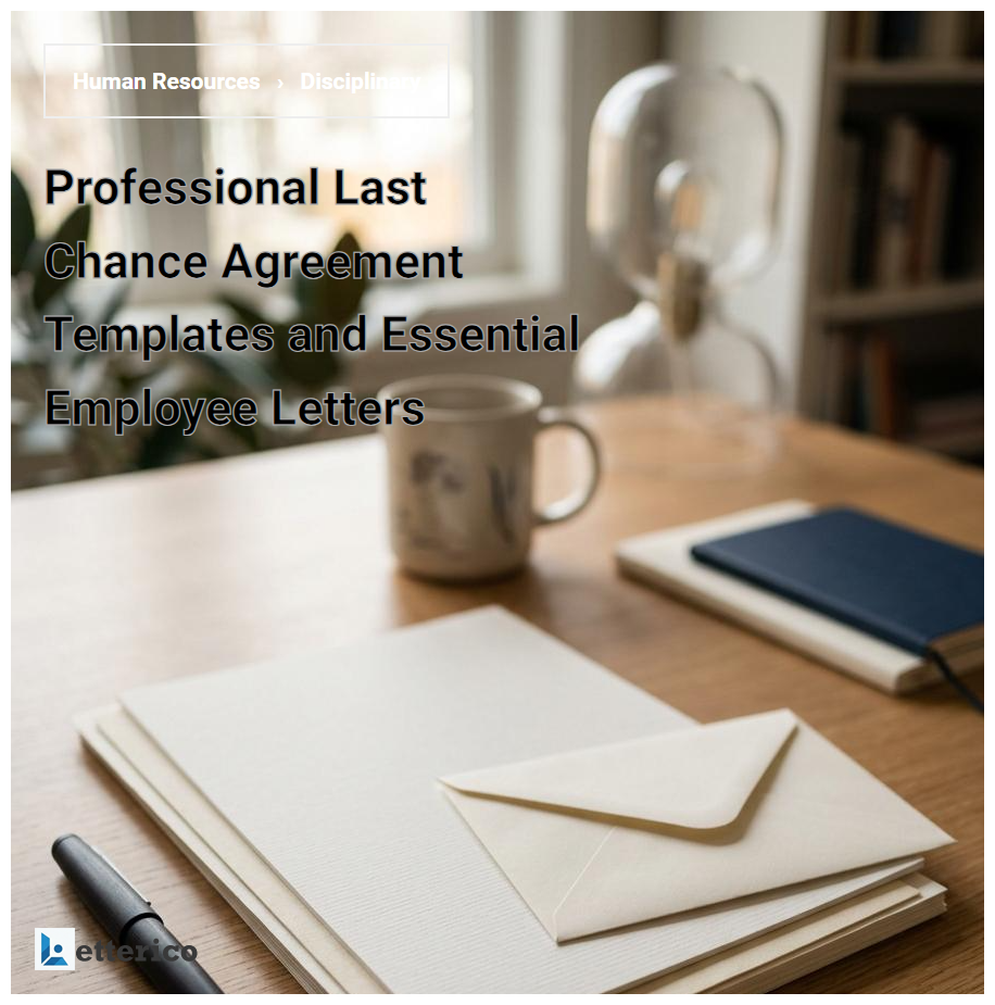 Professional Last Chance Agreement Templates and Essential Employee Letters