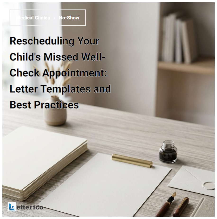 Rescheduling Your Child's Missed Well-Check Appointment: Letter Templates and Best Practices