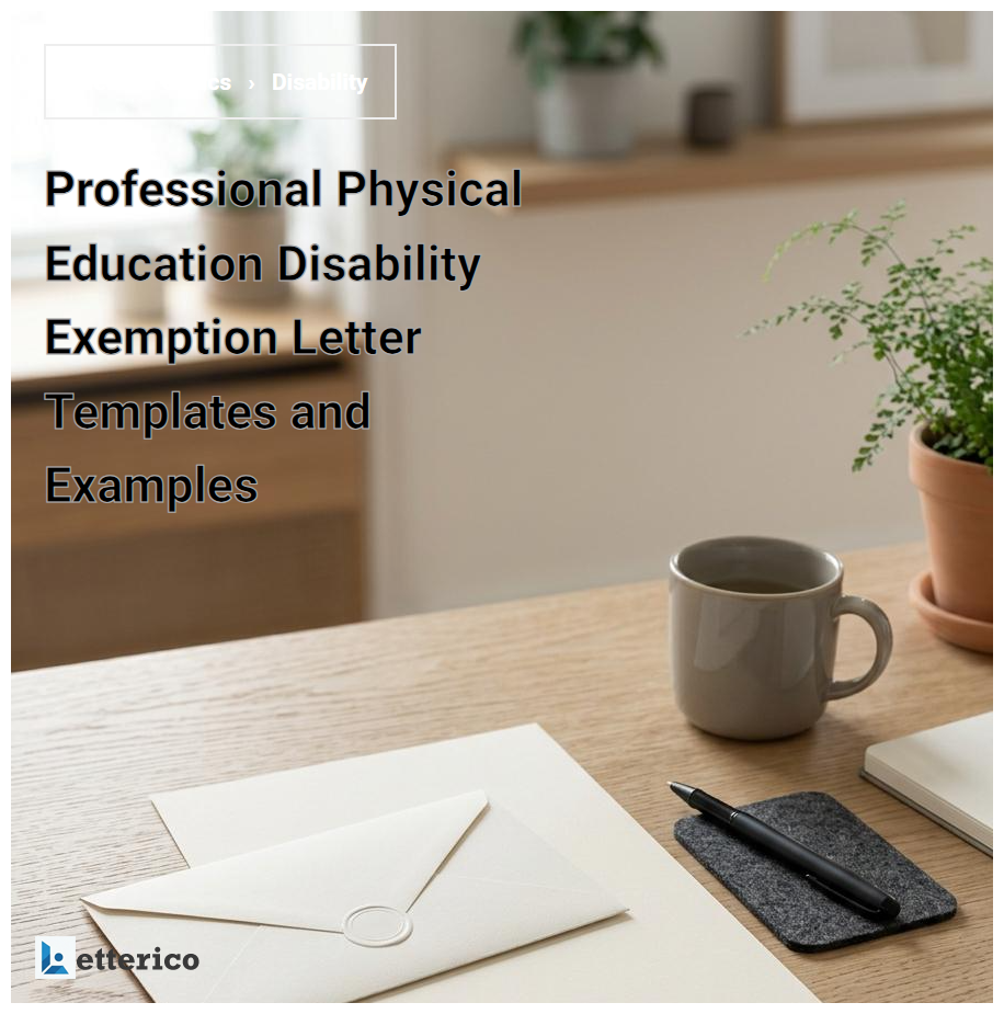 Professional Physical Education Disability Exemption Letter Templates and Examples