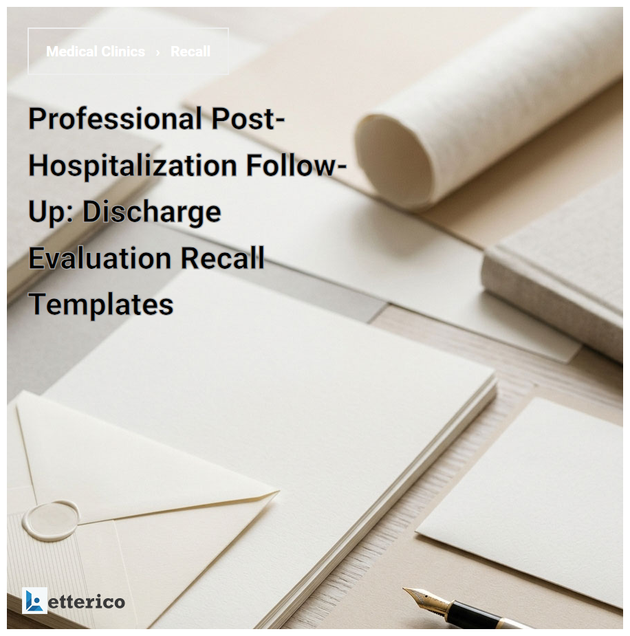 Professional Post-Hospitalization Follow-Up: Discharge Evaluation Recall Templates