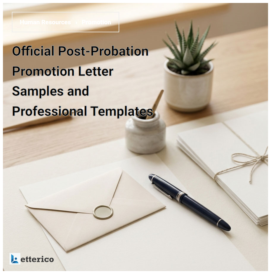 Official Post-Probation Promotion Letter Samples and Professional Templates