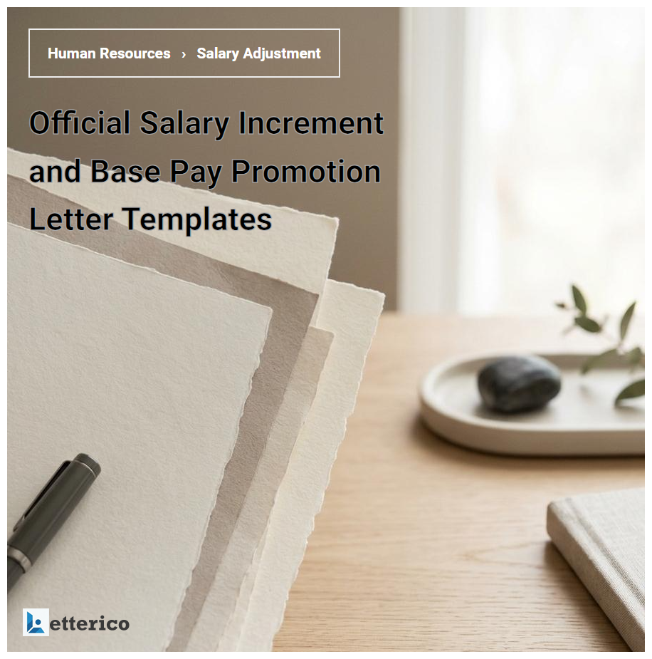 Official Salary Increment and Base Pay Promotion Letter Templates