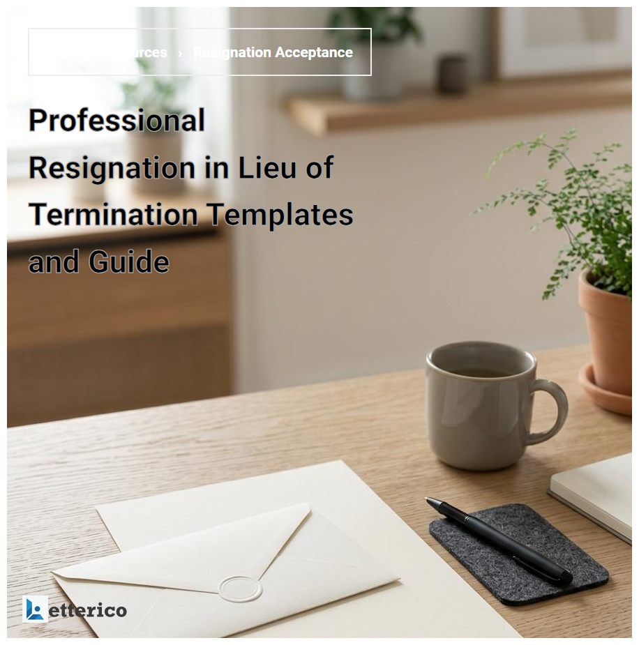 Professional Resignation in Lieu of Termination Templates and Guide