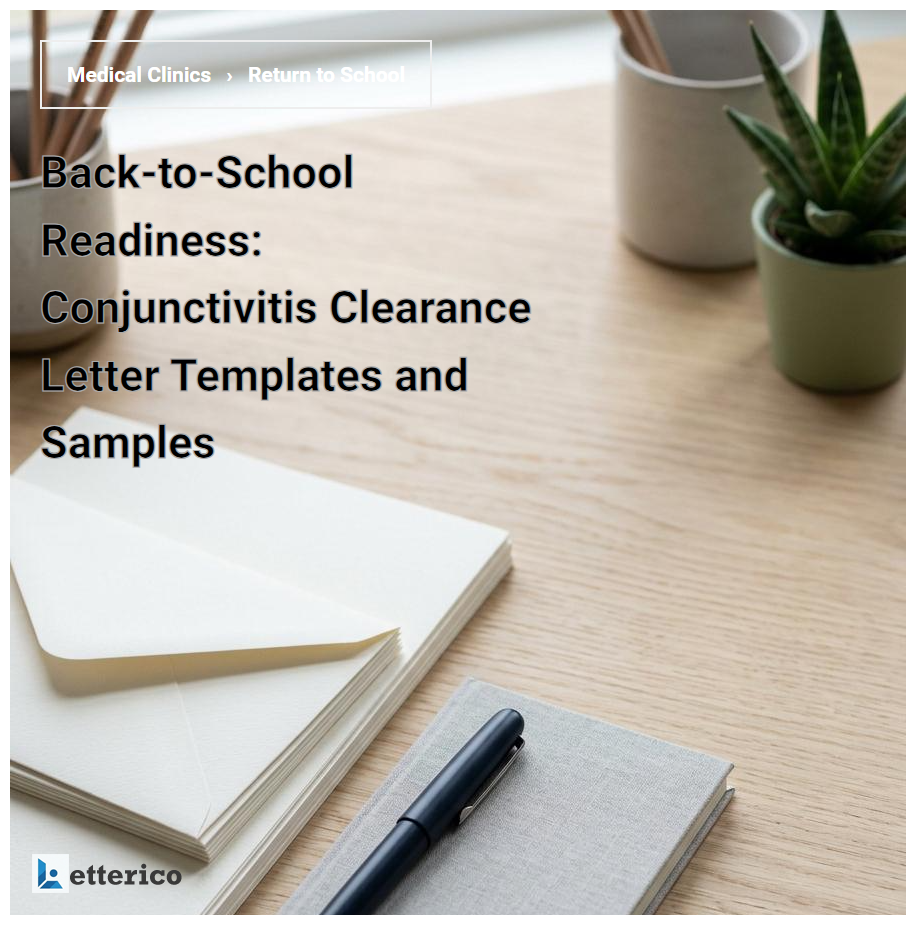 Back-to-School Readiness: Conjunctivitis Clearance Letter Templates and Samples