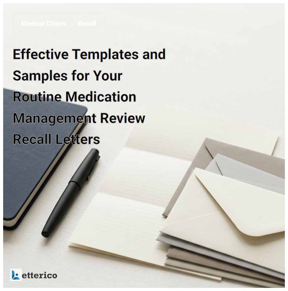 Effective Templates and Samples for Your Routine Medication Management Review Recall Letters