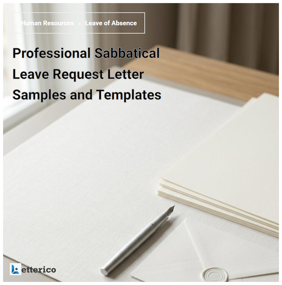 Professional Sabbatical Leave Request Letter Samples and Templates