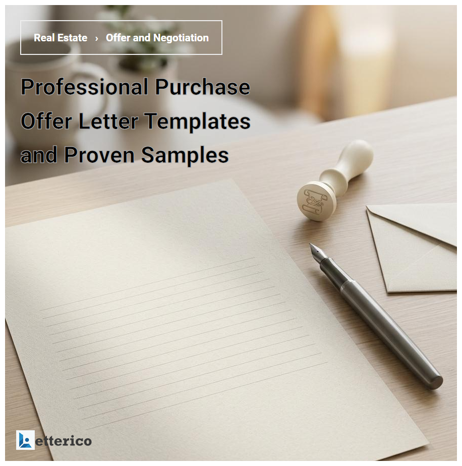 Professional Purchase Offer Letter Templates and Proven Samples
