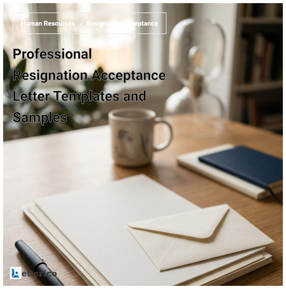 Professional Resignation Acceptance Letter Templates and Samples