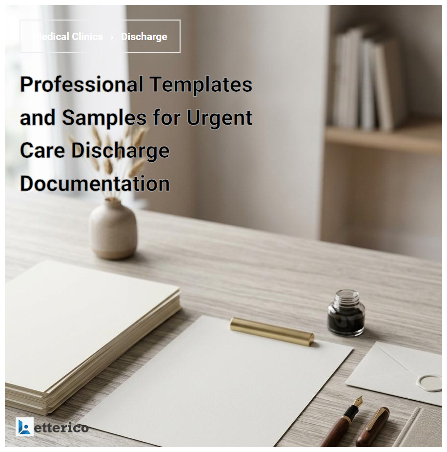 Professional Templates and Samples for Urgent Care Discharge Documentation