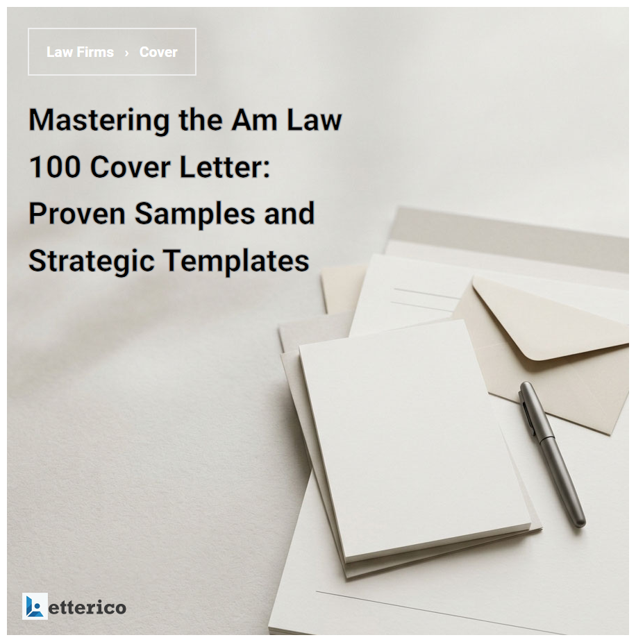 Mastering the Am Law 100 Cover Letter: Proven Samples and Strategic Templates
