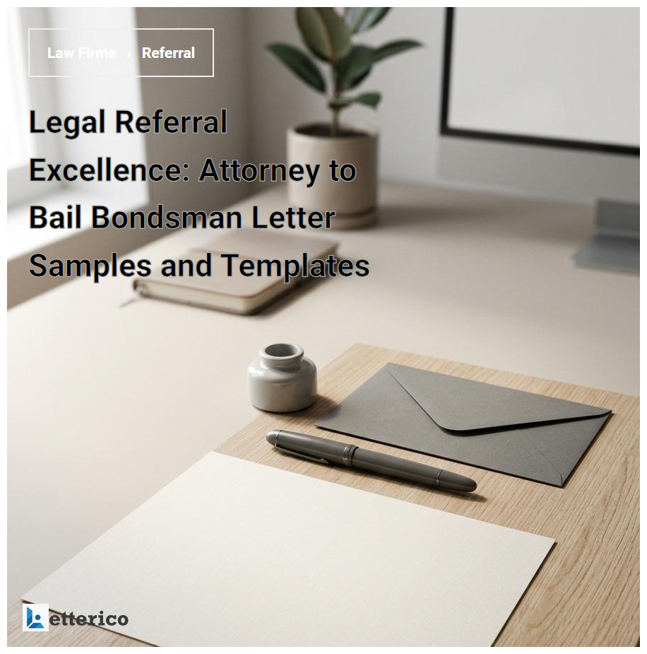 Legal Referral Excellence: Attorney to Bail Bondsman Letter Samples and Templates