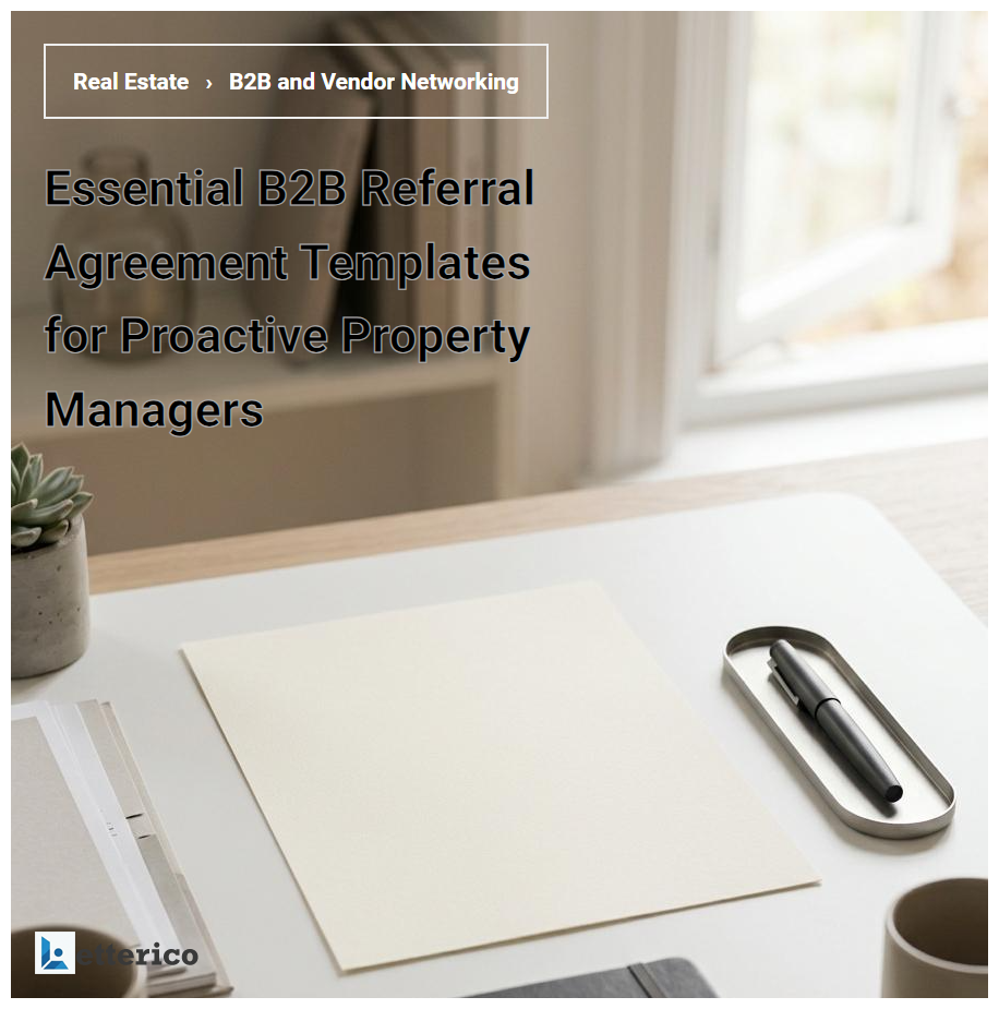 Essential B2B Referral Agreement Templates for Proactive Property Managers