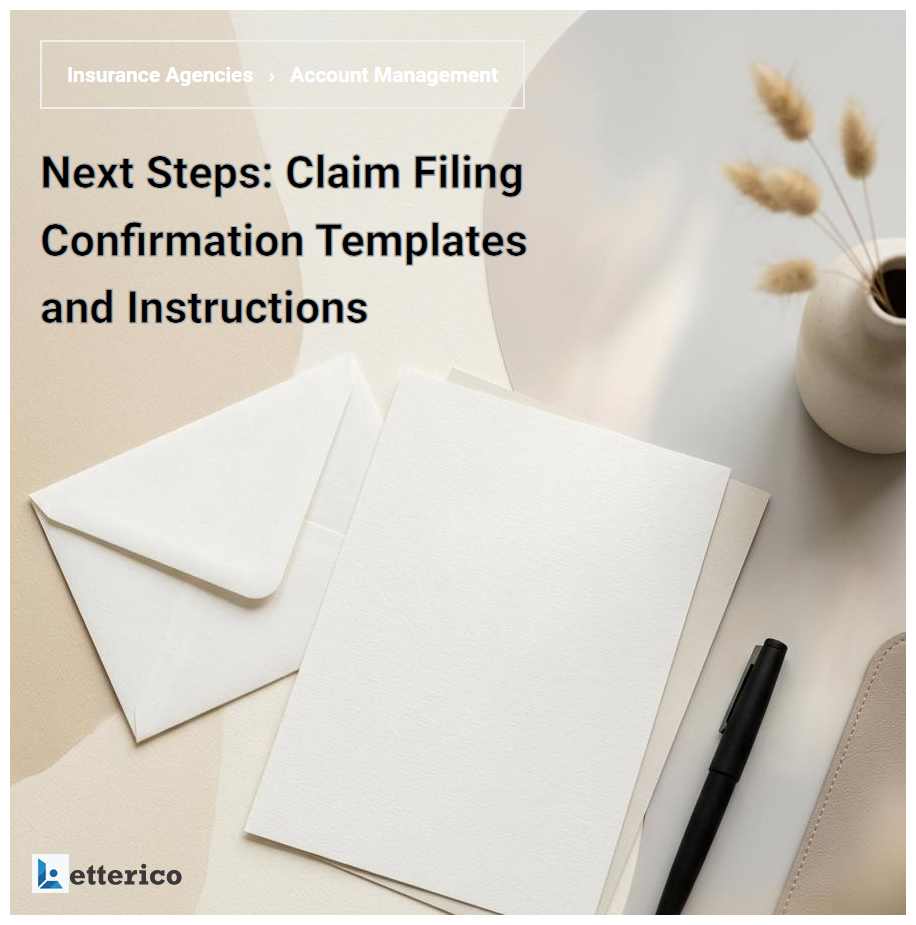 Next Steps: Claim Filing Confirmation Templates and Instructions