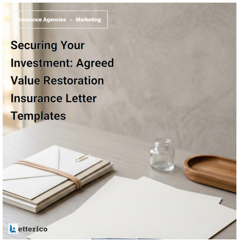 Securing Your Investment: Agreed Value Restoration Insurance Letter Templates