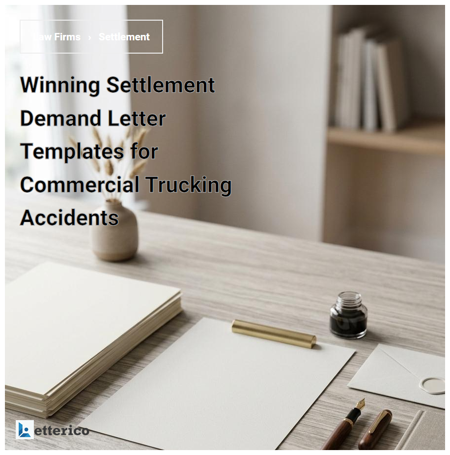 Winning Settlement Demand Letter Templates for Commercial Trucking Accidents