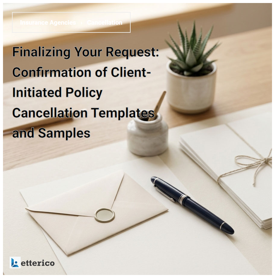 Finalizing Your Request: Confirmation of Client-Initiated Policy Cancellation Templates and Samples