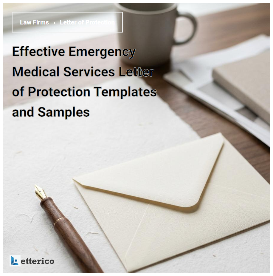 Effective Emergency Medical Services Letter of Protection Templates and Samples