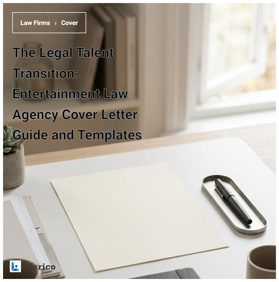 The Legal Talent Transition: Entertainment Law Agency Cover Letter Guide and Templates