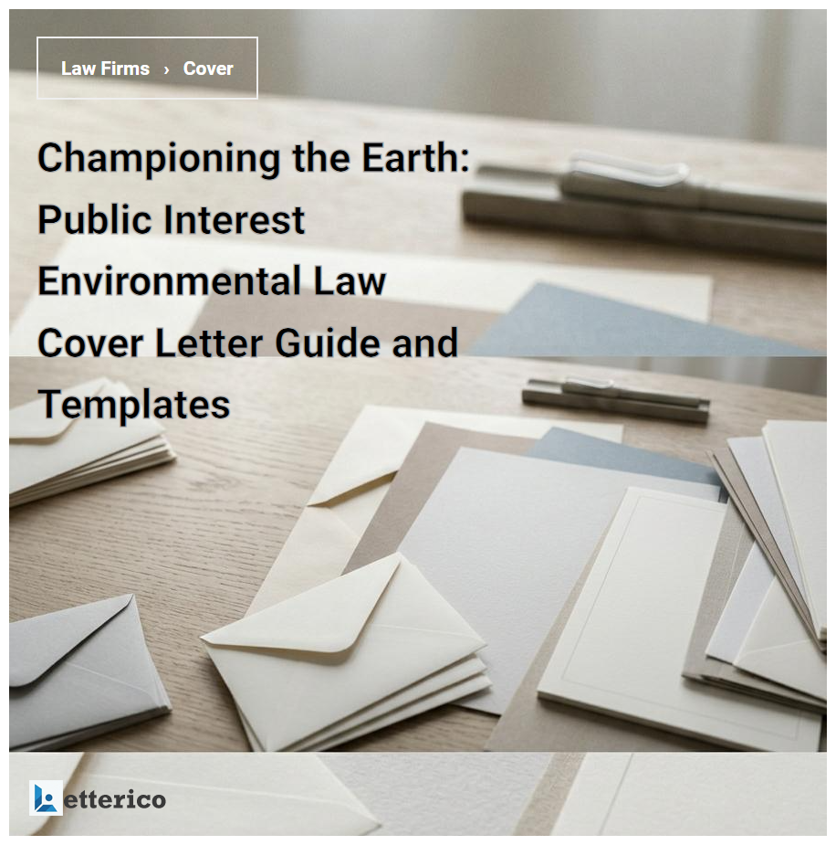Championing the Earth: Public Interest Environmental Law Cover Letter Guide and Templates