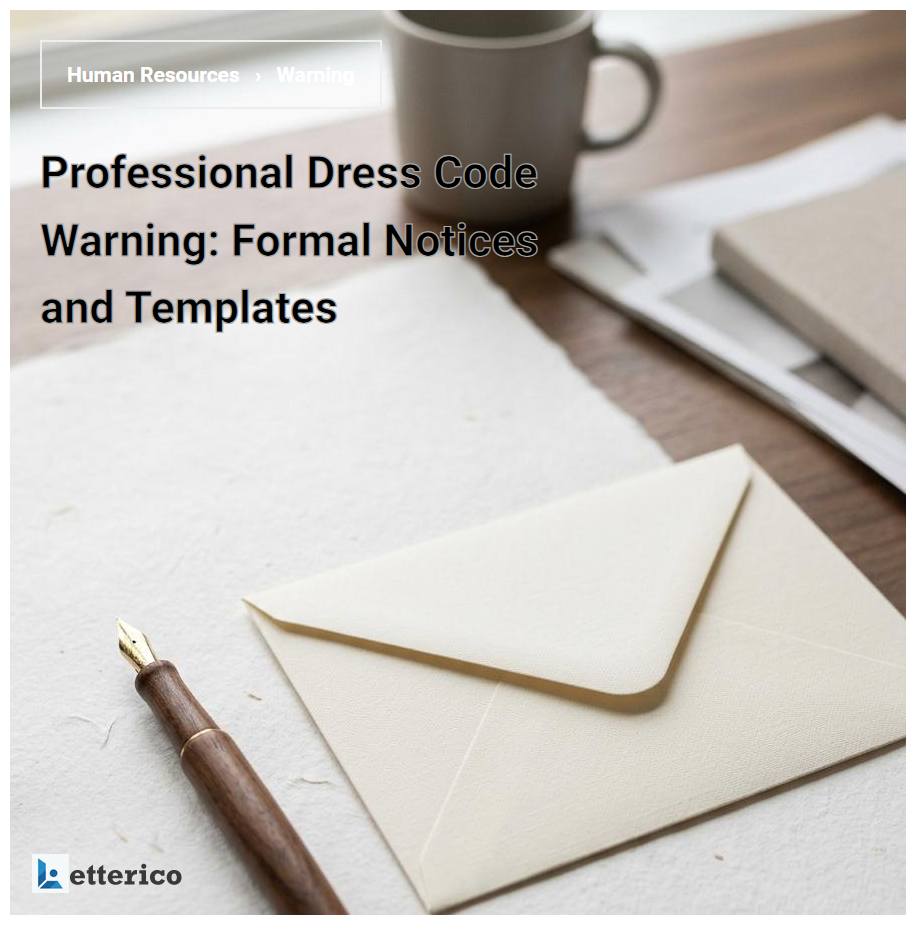 Professional Dress Code Warning: Formal Notices and Templates