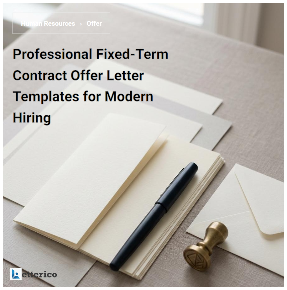 Professional Fixed-Term Contract Offer Letter Templates for Modern Hiring
