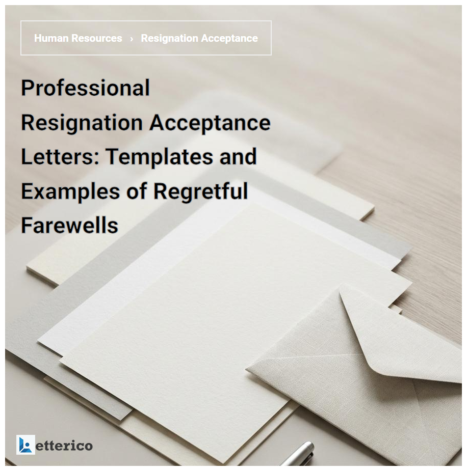 Professional Resignation Acceptance Letters: Templates and Examples of Regretful Farewells