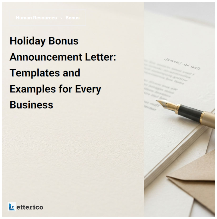 Holiday Bonus Announcement Letter: Templates and Examples for Every Business