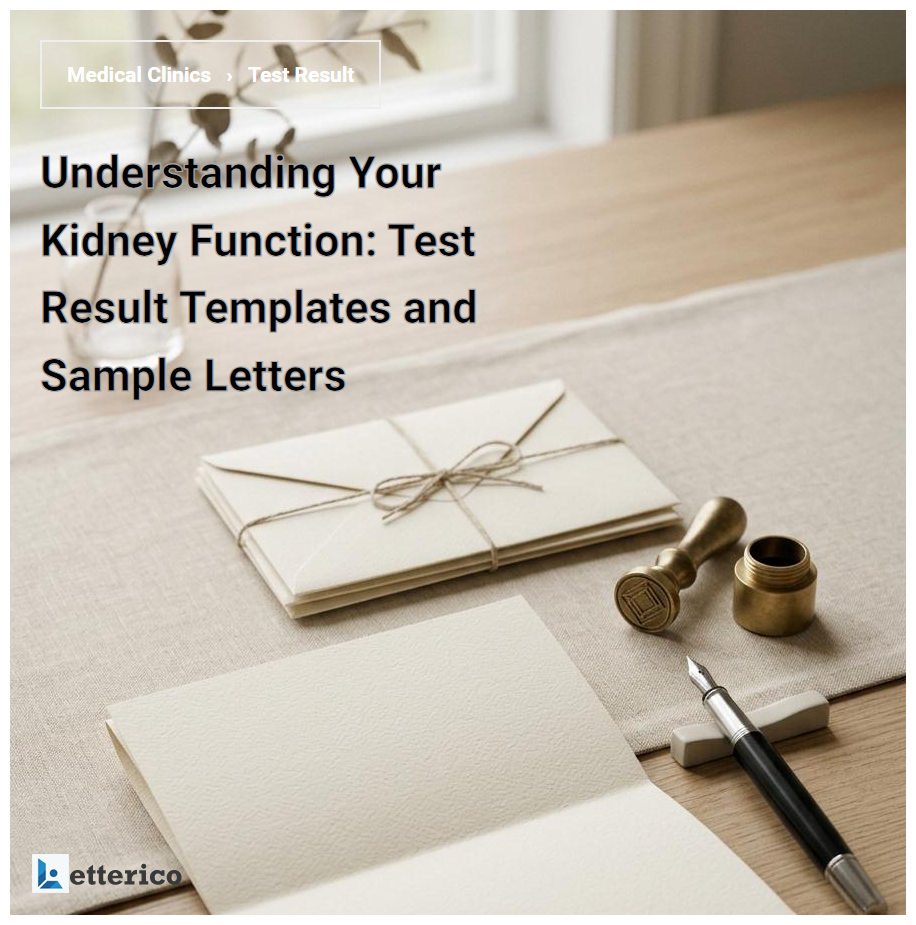 Understanding Your Kidney Function: Test Result Templates and Sample Letters